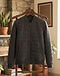 Men's French Terry Padded Bomber Jacket — Charcoal (Charcoal), lifestyle setting