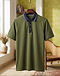 Men's Contrast Collar Organic Cotton Polo — Olive (Olive), lifestyle setting