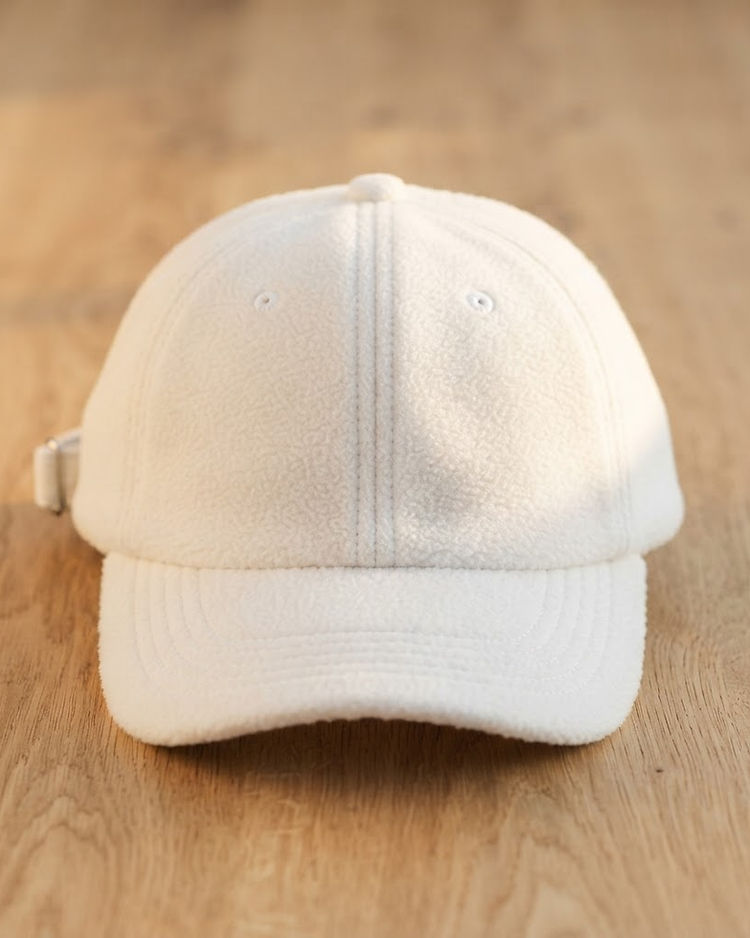 Unisex Fleece Classic Cap — White (White), product photo