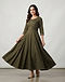 Women's Occasion Wear Anarkali — Olive (Olive), worn or held by model