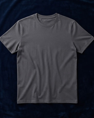 Men's Relaxed Fit Combed Cotton Crew Tee — Charcoal (Charcoal), product photo