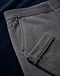Men's French Terry Straight Leg Trousers — Charcoal (Charcoal), detail close-up