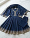 Women's Traditional Anarkali Kurta Set — Navy (Navy), product photo