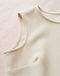 Women's Sleeveless Shift Dress — Cream (Cream), detail close-up