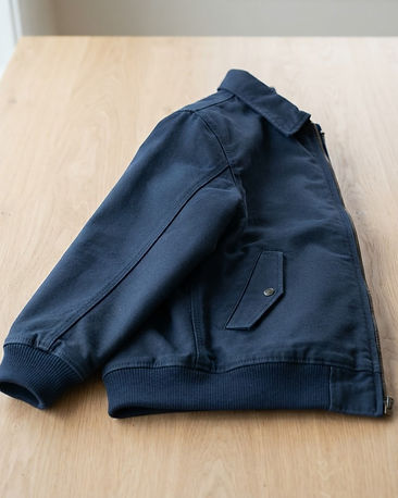Unisex Canvas Bomber Jacket — Navy (Navy), product photo