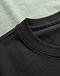 Unisex Relaxed Fit Cotton Blend Tee — Black (Black), detail close-up