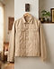 Unisex Cotton Blend Denim Jacket — Beige (Beige), lifestyle setting
