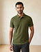 Men's Slim Fit Organic Cotton Polo — Olive (Olive), worn or held by model