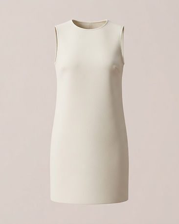 Women's Sleeveless Shift Dress — Cream (Cream), product photo