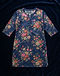 Women's Floral Print Kurti — Navy (Navy), product photo