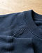 Men's Cotton Twill Fleece Sweatshirt — Navy (Navy), detail close-up