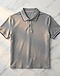 Men's Tipped Collar Cotton-Polyester Polo — Grey (Grey), product photo