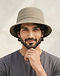 Unisex Premium Cotton Bucket Hat — Olive (Olive), worn or held by model