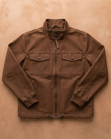Unisex Canvas Windbreaker Jacket — Brown (Brown), product photo