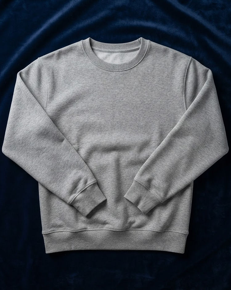 Men's Fleece Blend Crew Sweatshirt — Grey (Grey), product photo