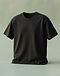 Unisex Relaxed Fit Cotton Blend Tee — Black (Black), product photo
