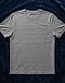 Men's Textured Stripe Cotton-Polyester Tee — Grey (Grey), flat-lay view