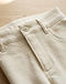 Men's French Terry Stretch Slim Jeans — Cream (Cream), detail close-up