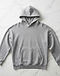 Men's Fleece Blend Drop Shoulder Hoodie — Grey (Grey), flat-lay view