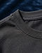 Men's Lounge Combed Cotton Tee — Black (Black), detail close-up