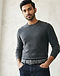 Unisex Wool Blend Leather Look Belt — Grey (Grey), worn or held by model