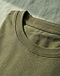 Men's Basic Round Neck Organic Cotton T-Shirt — Olive (Olive), detail close-up