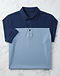 Men's Colour-Block Organic Cotton Polo — Blue (Blue), flat-lay view