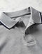 Men's Tipped Collar Cotton-Polyester Polo — Grey (Grey), detail close-up