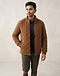 Men's Fleece Blend Quilted Jacket — Brown (Brown), worn or held by model