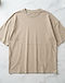 Men's Oversized Drop-Shoulder Cotton Blend Tee — Beige (Beige), flat-lay view