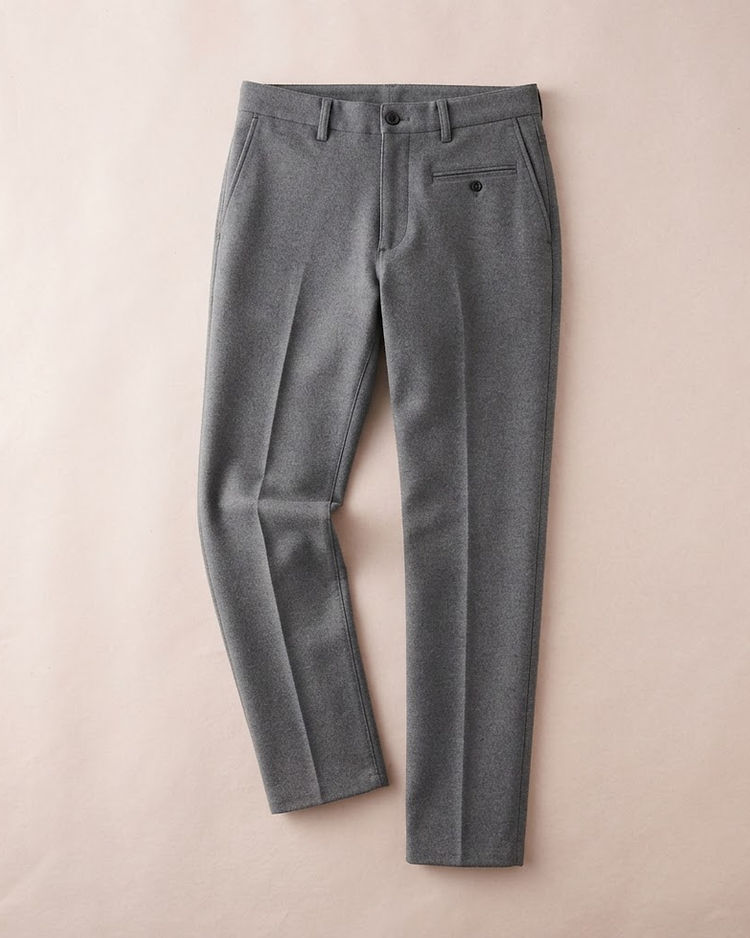 Men's Fleece Blend Classic Chino Pants — Grey (Grey), product photo