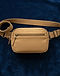 Unisex Premium Cotton Crossbody Sling Bag — Khaki (Khaki), flat-lay view