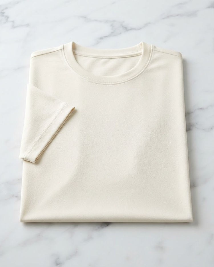 Men's Breathable Active Tee — Cream (Cream), product photo