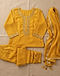 Women's Festive Churidar Set — Mustard (Mustard), flat-lay view