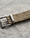 Unisex Premium Cotton Woven Belt — Khaki (Khaki), detail close-up