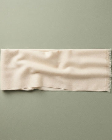 Unisex Wool Blend Lightweight Scarf — Cream (Cream), product photo