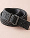 Unisex Fleece Webbed Cotton Belt — Charcoal (Charcoal), detail close-up