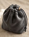 Unisex Fleece Drawstring Bag — Charcoal (Charcoal), detail close-up