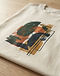 Men's Graphic Print Cotton-Polyester Tee — Cream (Cream), detail close-up