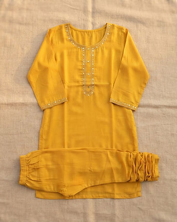 Women's Festive Churidar Set — Mustard (Mustard), product photo