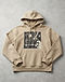 Men's Stretch Denim Graphic Hoodie — Beige (Beige), product photo