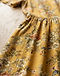 Women's Floral Print Maxi Dress — Mustard (Mustard), detail close-up
