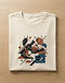 Men's Graphic Print Cotton-Polyester Tee — Cream (Cream), product photo