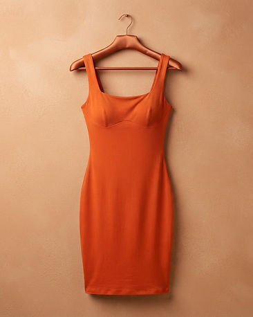 Women's Cocktail Bodycon Dress — Rust (Rust), product photo