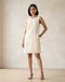 Women's Sleeveless Shift Dress — Cream (Cream), worn or held by model
