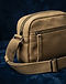 Unisex Premium Cotton Crossbody Sling Bag — Khaki (Khaki), detail close-up