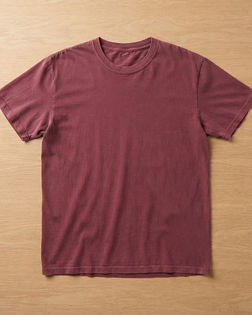 Men's Vintage Wash Premium Cotton Tee — Maroon (Maroon), product photo