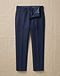 Men's Cotton Twill Linen Blend Trousers — Navy (Navy), flat-lay view