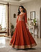 Women's Ethnic Anarkali Gown — Rust (Rust), lifestyle setting