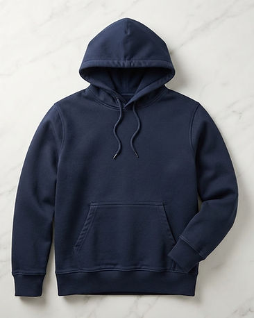Men's Cotton Twill Fleece Hoodie — Navy (Navy), product photo